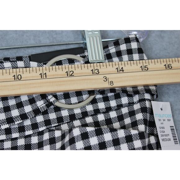 Maurices Gingham Bengaline Cropped Pant Womens Size Medium Regular NWT - Picture 4 of 9